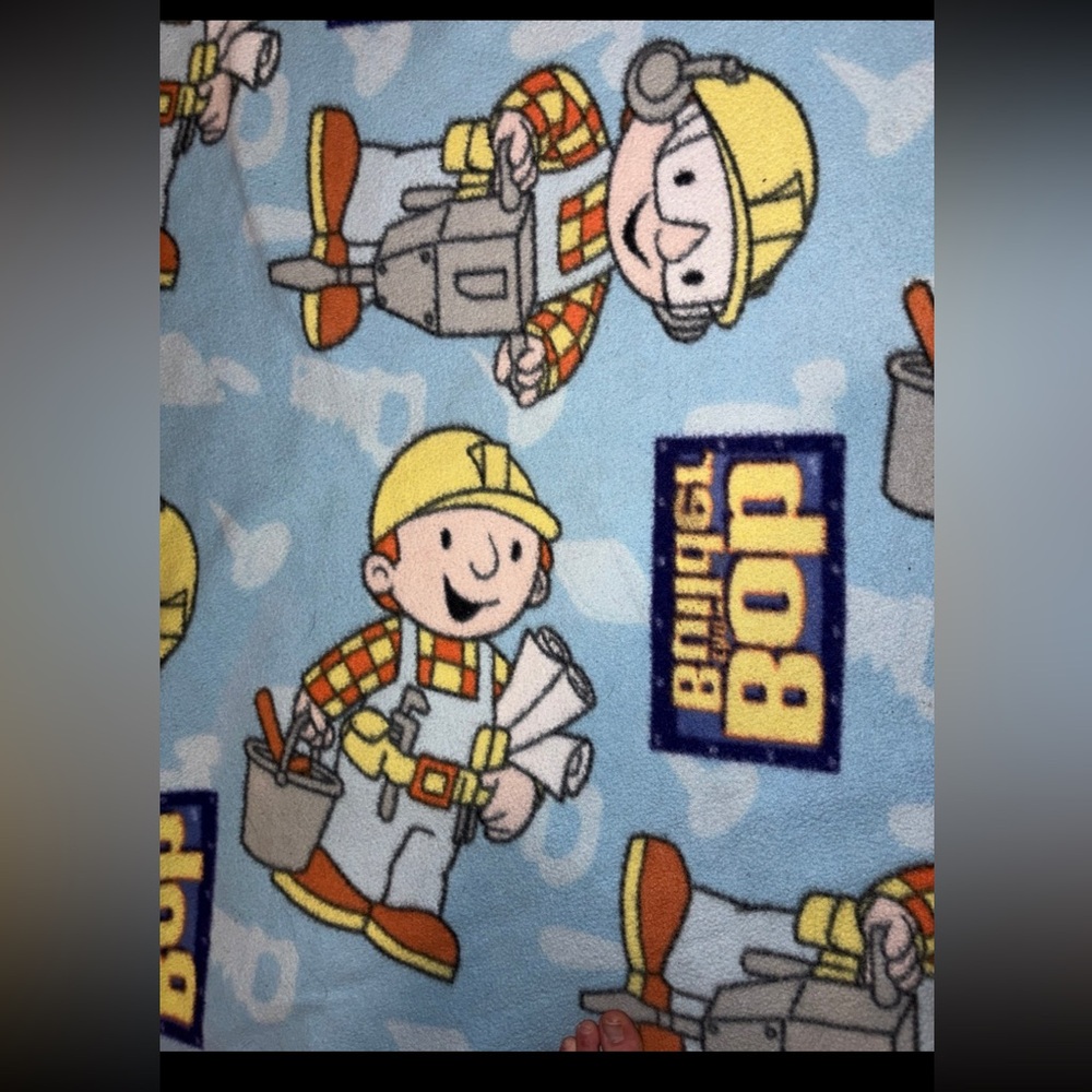 Bob the Builder 90s vintage fleece blanket